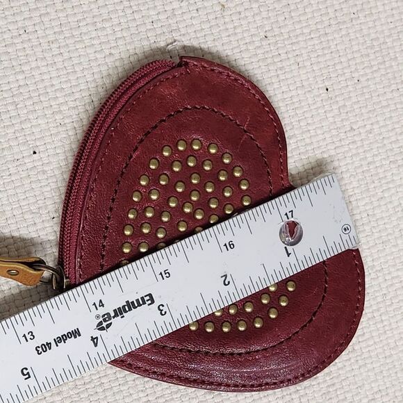 Fossil studded red heart wristlet - Picture 2 of 6